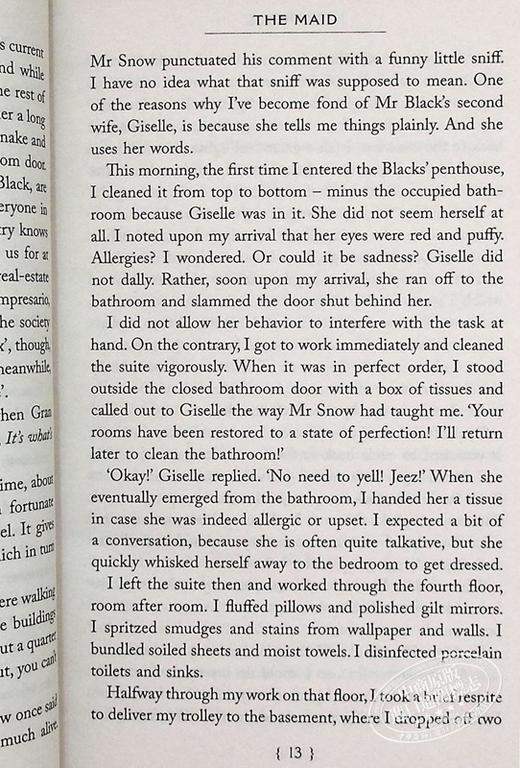 预售 【中商原版】酒店女仆 The Maid 英文原版 Nita Prose 奇幻惊悚悬疑小说 商品图6