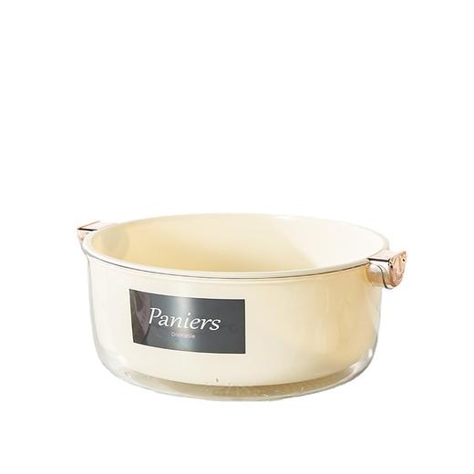 「奶油风双层沥水篮」颜值厨房好物沥水篮 双层洗菜盆蔬菜水果盘多功能收纳筐沥水碗架用品 商品图4