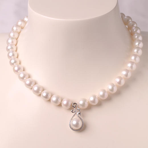 美裕 淡水珍珠花样链 10-11mm 间S925银吊坠 44610 商品图1