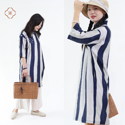 米马成衣 开学季宽身旗袍 全幅内衬长裙 凉一点的时候就搭长裤 商品图1