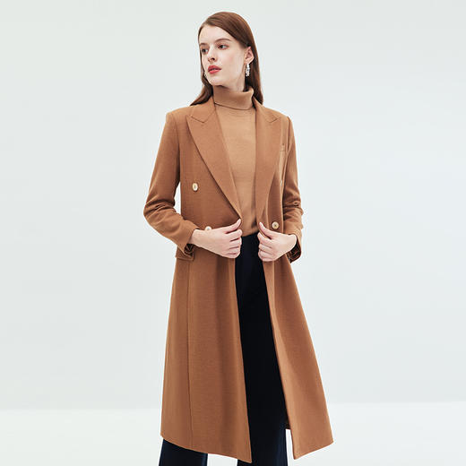 EITIE爱特爱冬季新款气质简约翻领显瘦大气大衣外套7214902 商品图3