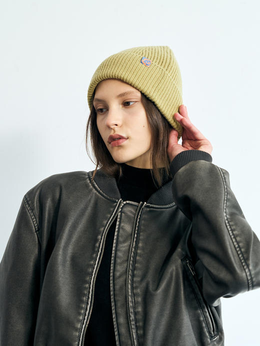 双成记翻边羊毛针织套头帽 商品图4