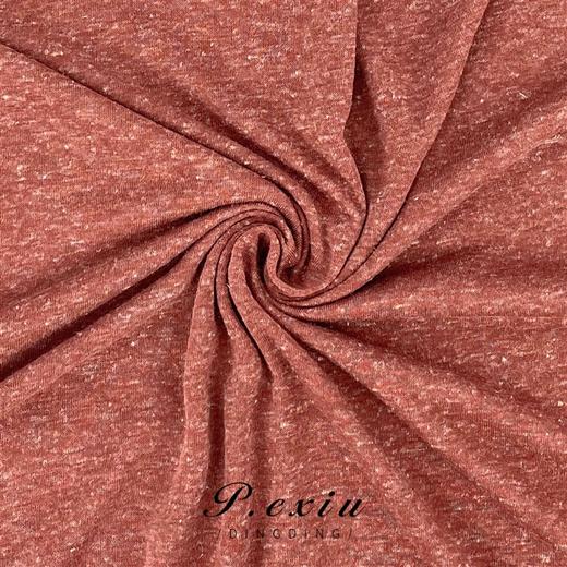 03-4潘依绣丁丁宠粉【玫瑰云霞】亚-麻-夏季宽松显瘦短袖T恤 W-61322 商品图3