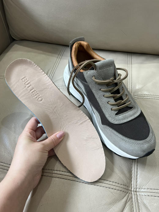 意大利BUEETRO 舒适透气 积雨云灰 增高厚底老爹鞋 轻便休闲男鞋 商品图14