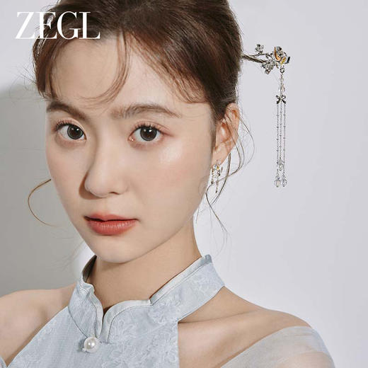 ZEGL设计师月桂女神系列月光石发簪女款古风高级感新中式汉服钗子 商品图3