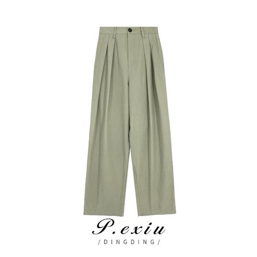 03-3潘依绣丁丁宠粉夏季宽松简约百搭工装风阔腿休闲裤 Z1348 商品图0