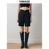 VIMAGE纬漫纪冬季新款时尚休闲通勤百搭简约直筒显瘦短裤V2005619 商品缩略图3