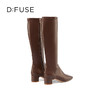 Dfuse迪芙斯冬季新款摩登弹力及膝瘦瘦靴高跟长靴DF34117043 商品缩略图6