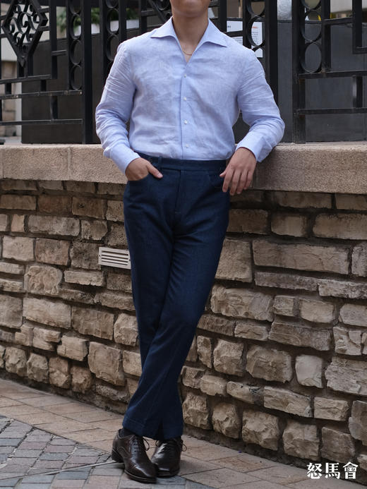 Sojitz 蓝色丹宁意式工艺裤装 商品图6