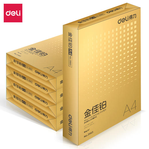【JL】得力3564金佳铂复印纸-A4-80g-5包(混) 商品图0