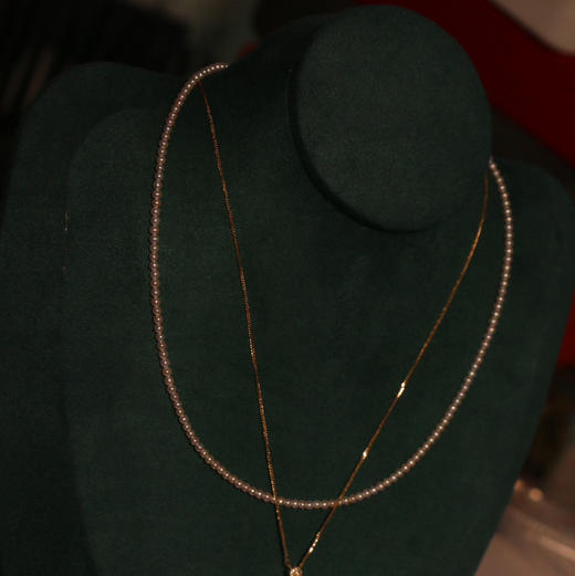 甄珠贝 精品mini珠项链 2-3mm chao亮的珠光 海外进口纯银弹簧扣 商品图4