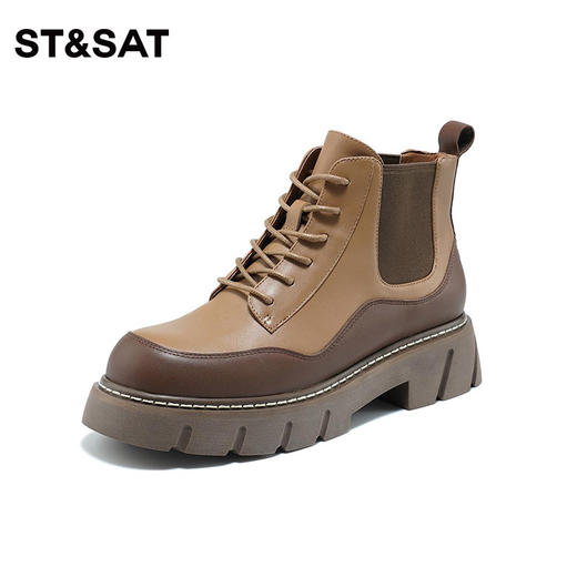 星期六时尚拼色厚底短靴SS34116584 商品图8