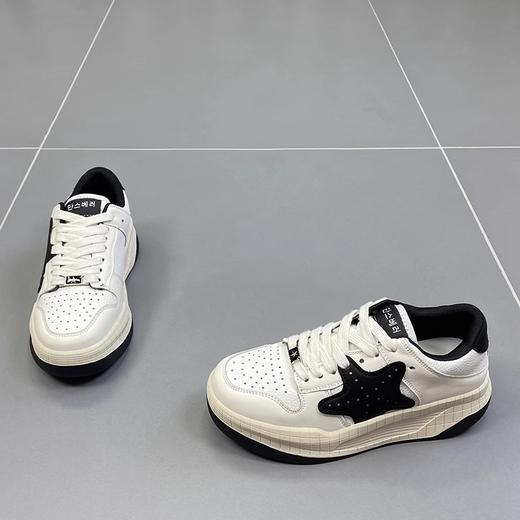 圆头厚底拼色，星星运动休闲舒适面包板鞋LJ-006 商品图1