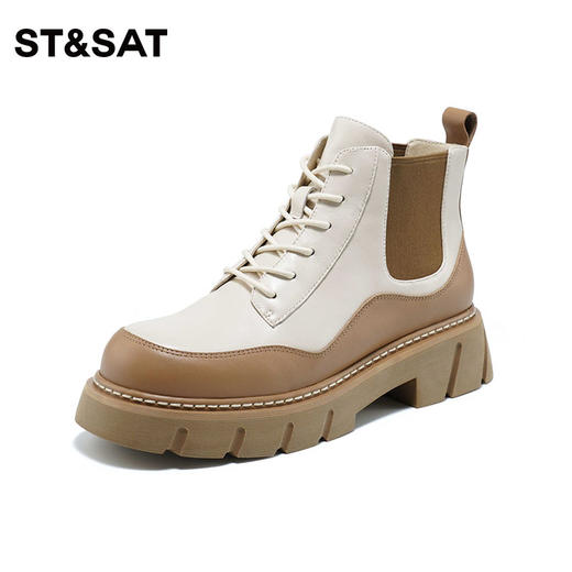 星期六时尚拼色厚底短靴SS34116584 商品图9