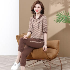 YCE T212-8742运动服套装纯色连帽卫衣休闲服两件套