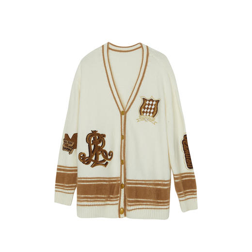 谜底针织开衫女2023冬新品复古文艺学院风中长款针织衫234MZ1880 商品图4