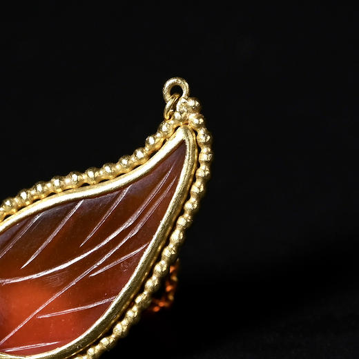 清代红玛瑙“一帆风顺”锁骨链 商品图4