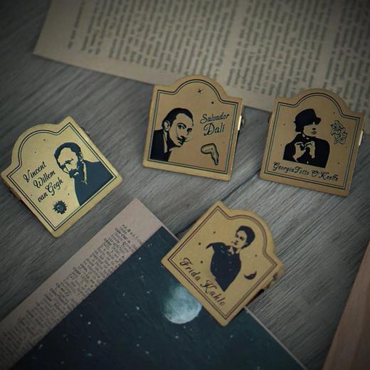 【艺术家系列】限量定制黄铜夹 可选 梵高/达利/弗里达/ 欧姬芙 商品图1