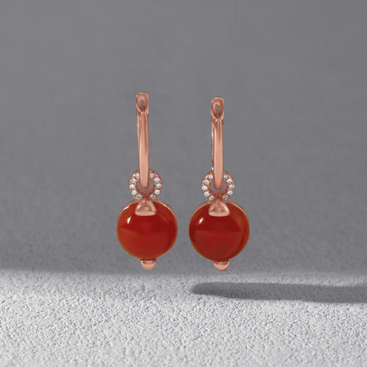 福禄满满红玛瑙耳环 商品图0
