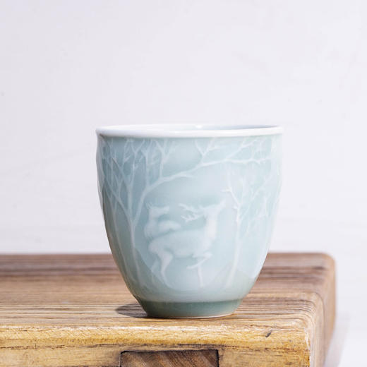 【雷慧仙青瓷丨单杯系列茶杯】千年窑火，生生不息！青瓷层次丰富，清新典雅！自留送礼两相宜！有四款可选！【QJ-J仓】 商品图3