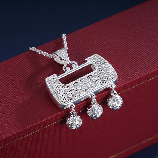 子佩集S990银【凤舞花歌】吊坠【QFDZ036】(不含链)花丝 商品图5