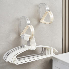 「三色可选！颜值派」卫生间置物架衣架收纳免打孔壁挂衣架收纳整理洗衣机侧面收纳