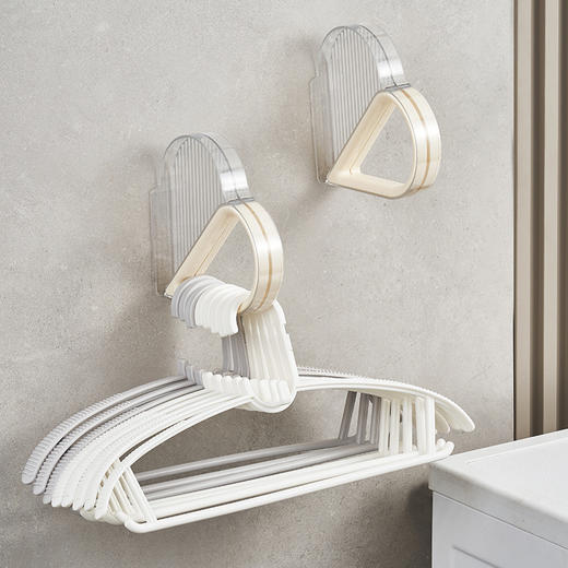 「三色可选！颜值派」卫生间置物架衣架收纳免打孔壁挂衣架收纳整理洗衣机侧面收纳 商品图0