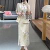 KDS-2306醋酸马甲+半裙中式国风两件套套装中国风刺绣南油女装秋 商品缩略图4