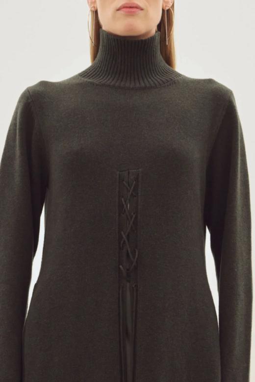 Palmer Harding  深卡其高领抽绳羊毛上衣 商品图3