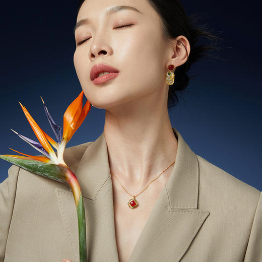 【宫里项链】繁花似锦红玛瑙项链 商品图2