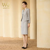 灰色西装外套女正式场合气质职场轻熟风无袖连衣裙两件套显瘦夏季 商品缩略图3