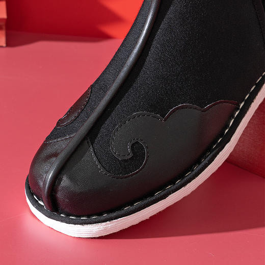 内联升男鞋手工单靴锦衣卫千层底大内联升云纹复古官靴 DN8520 商品图5