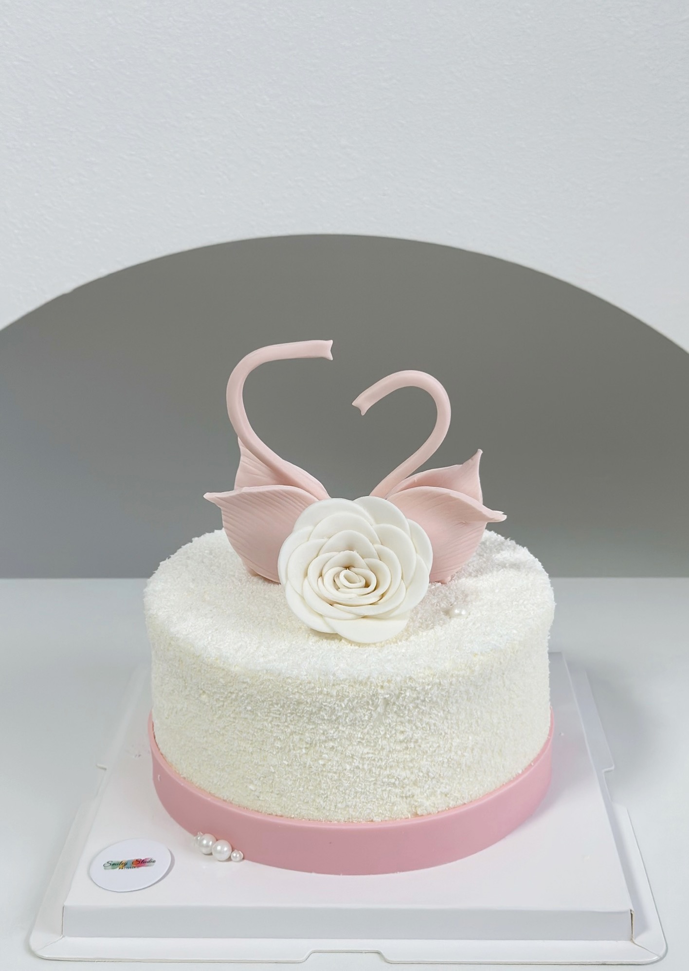 简约奶油蛋糕 | 鲜果原味奶油 - 天鹅湖（粉）