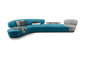 Circline 弧形转角组合沙发 | 皮布面料可选，详询客服