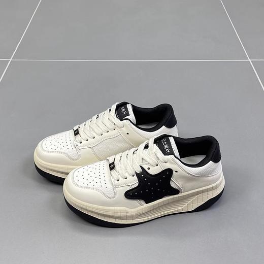 圆头厚底拼色，星星运动休闲舒适面包板鞋LJ-006 商品图4