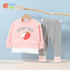 贝贝怡童装秋冬款女童加绒保暖卫衣套装兔子草莓卫衣休闲裤两件套233T2630
 商品缩略图8