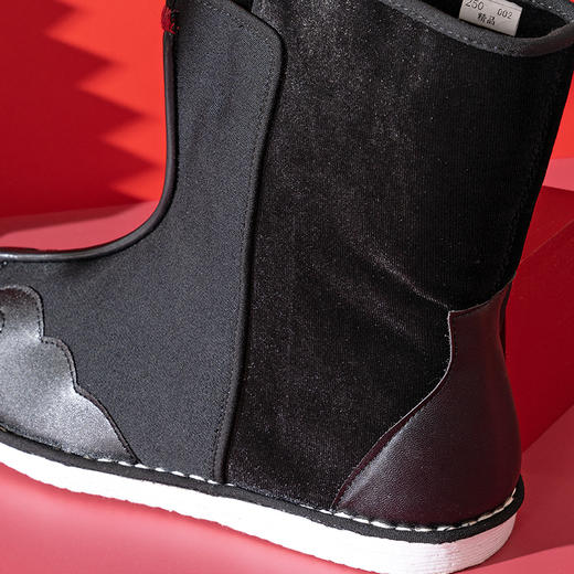 内联升男鞋手工单靴锦衣卫千层底大内联升云纹复古官靴 DN8520 商品图6