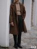 意大利羊绒羊毛驼色双排扣切斯菲尔德大衣 商品缩略图6