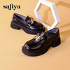 Safiya/索菲娅2023秋冬新品 甜酷蝴蝶复古圆头JK厚底粗跟乐福鞋SF33112041 商品缩略图2