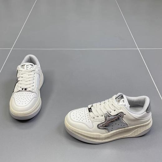 圆头厚底拼色，星星运动休闲舒适面包板鞋LJ-006 商品图0