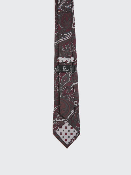 callisto暗紫红全桑蚕丝领带 FSCTE001C RD 商品图2