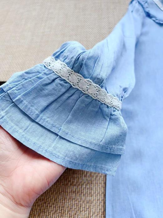 🎈超值回馈老粉【无退换】❤记忆无法贩卖，却能分享❤天空海盐蓝，荷叶边连衣裙。一点点复古，一点点国风。 商品图4