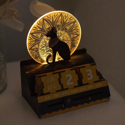 大英博物馆 盖亚·安德森猫系列发光日历DIY木质创意摆件 商品图1