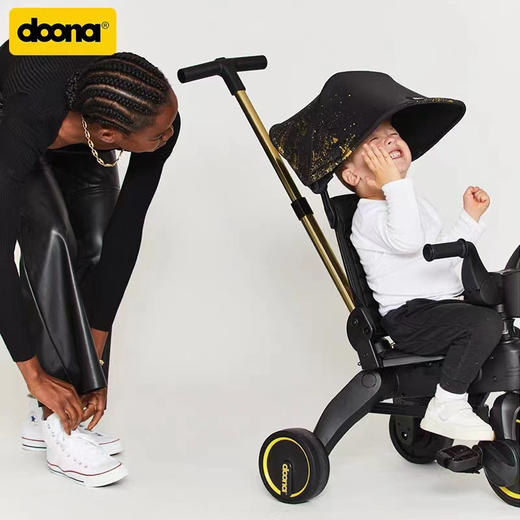 以色列Doona Likl Trike 四合一三轮车-限量款午夜黑 3岁以下 商品图1