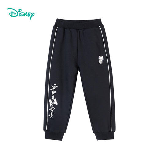 迪士尼贝贝怡联名童装女童秋冬加绒长裤运动裤保暖卫裤儿童休闲裤233K2566 商品图7
