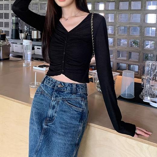 裁缝学苑AS117 V领防晒针织衫纸样打底女装罩衫长袖t恤裁剪衣服图 商品图4