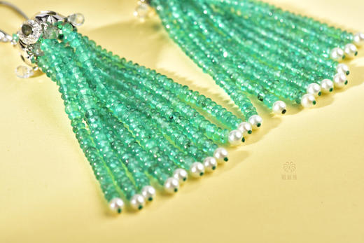 【浪漫风情】祖母绿流苏耳坠   CB12305111 商品图4