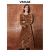 VIMAGE纬漫纪冬季新款时尚百搭高级舒适连衣裙V2007625 商品缩略图0