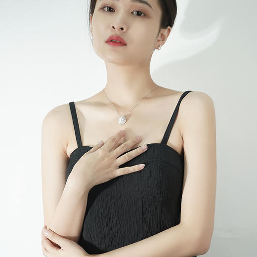 美裕 925银淡水珍珠链牌10-11mm白 107241 商品图4