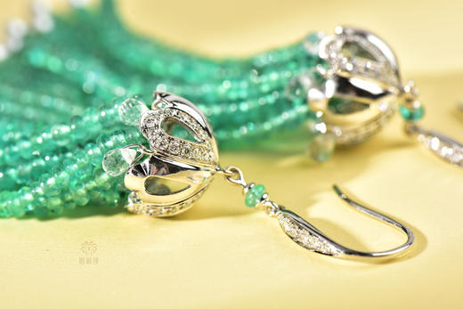 【浪漫风情】祖母绿流苏耳坠   CB12305111 商品图5